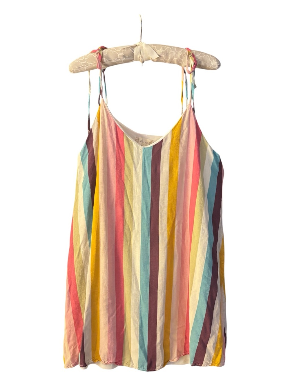Altar'd State Rainbow Multicolor Striped Mini Dress Size S